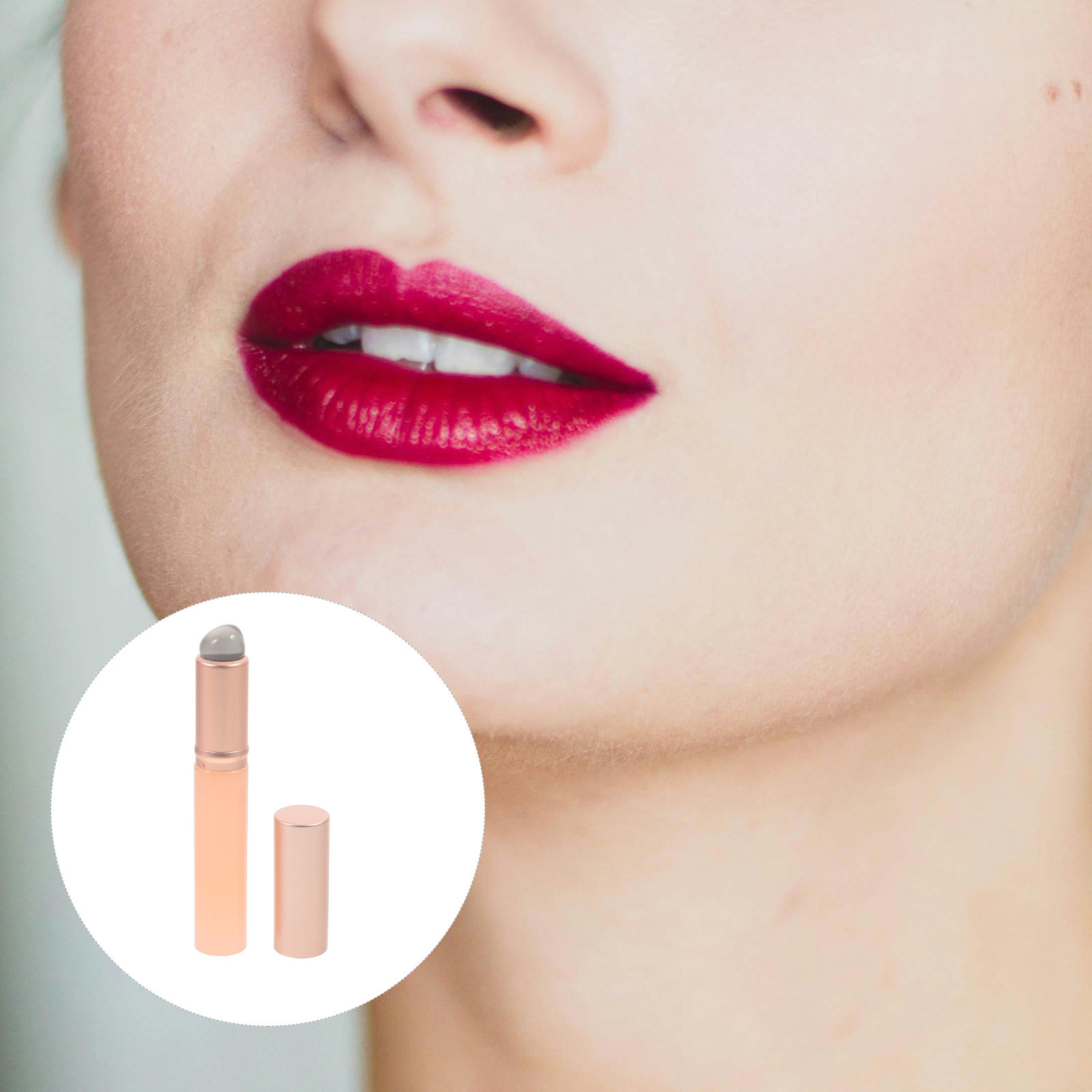 Lip Balm - 2 Adet Silikon Dudak Aplikatörü Seti: