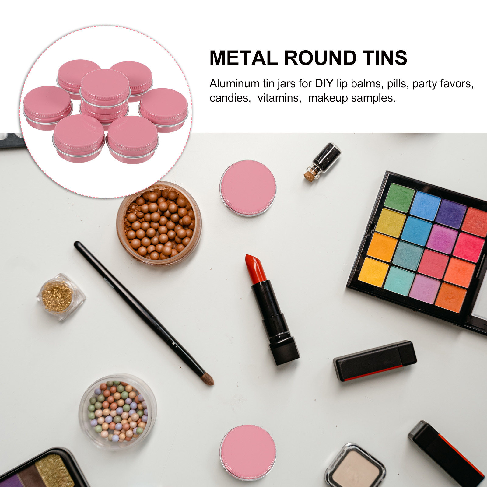 8 Adet Yuvarlak Alüminyum Kapa - Lip Balm incelemesi ve fiyatı