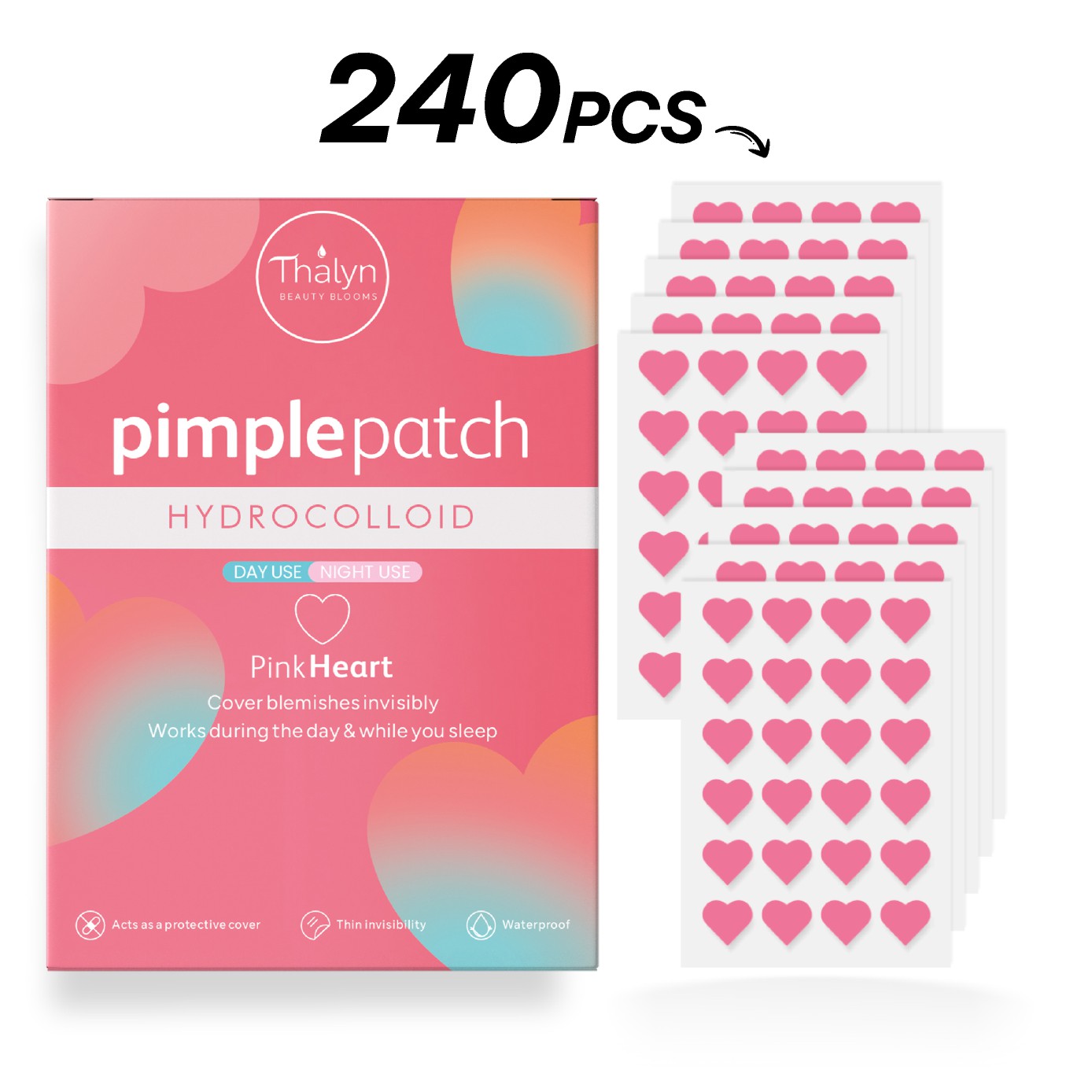 240 Adet Pembe Kalp Sivilce Ba - Skincare China incelemesi ve fiyatı